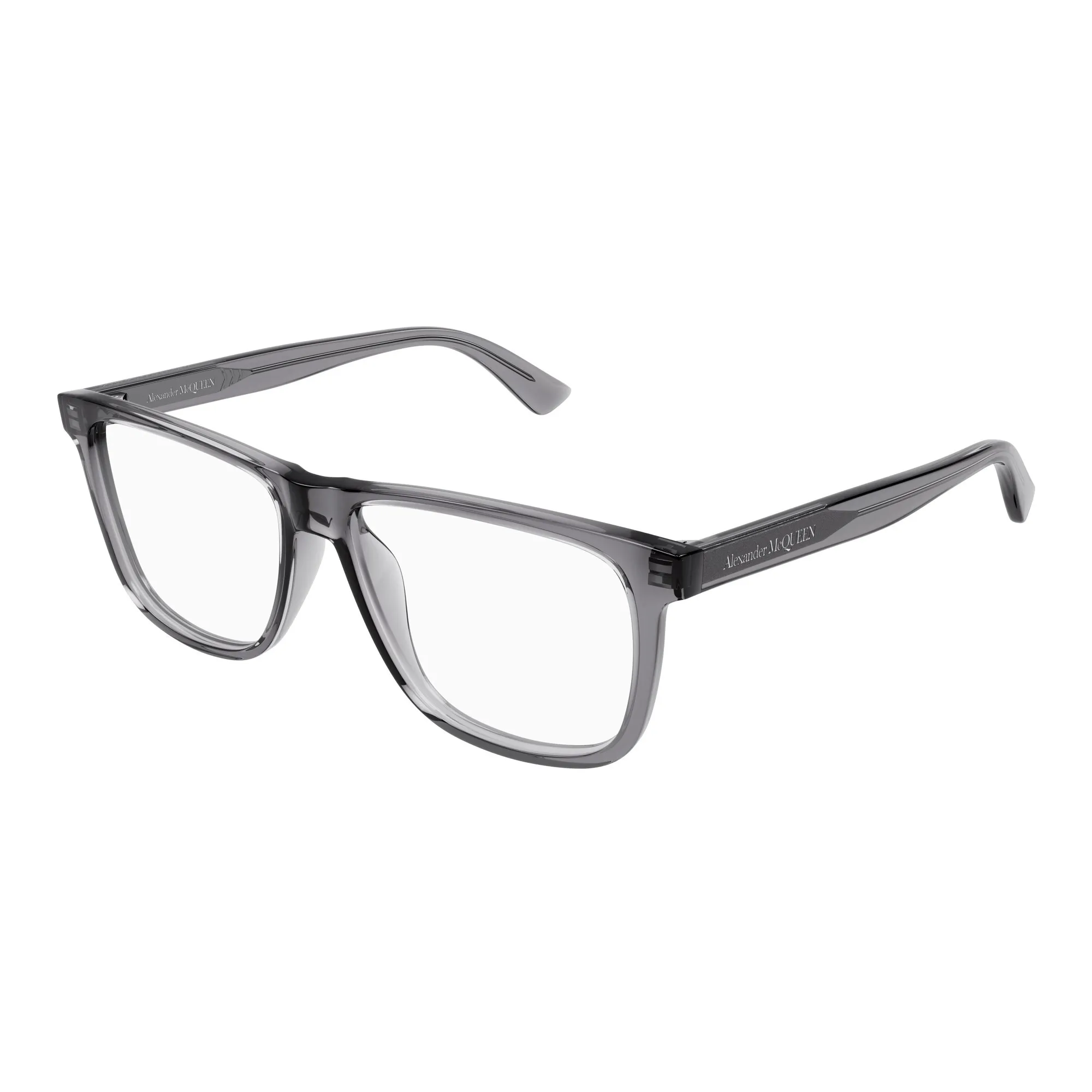   Alexander McQueen AM0463O - 003 Grigio | Occhiale Da Vista Uomo 