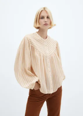 Blusa bottoni maniche a palloncino